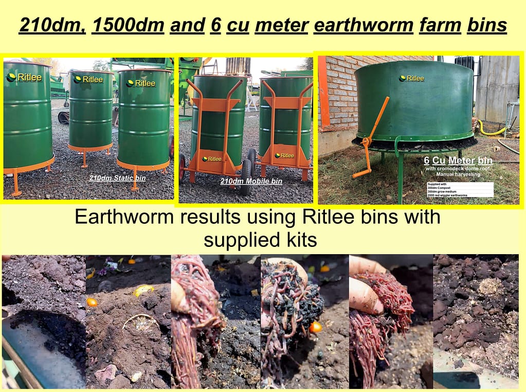 Earthworm bins with starter kits