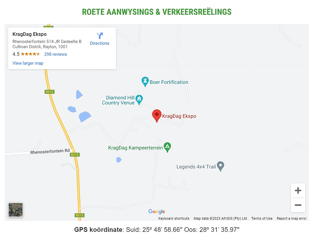 Map to get to Kragdag!