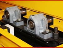 Shaving block bearings