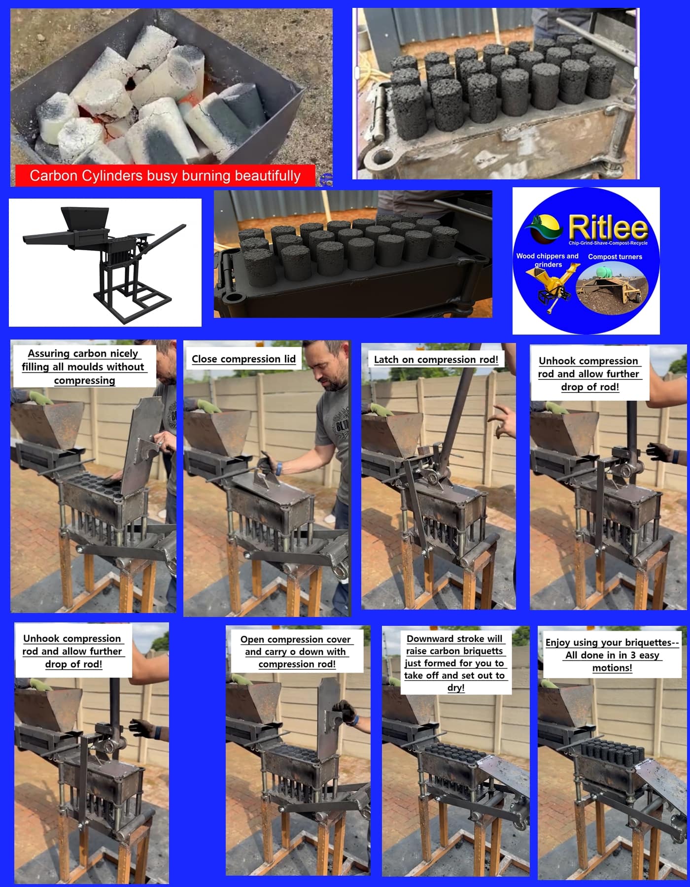 Making Briquetts step by step--