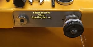 Variable feed roller speed control Variable feed roller speed control