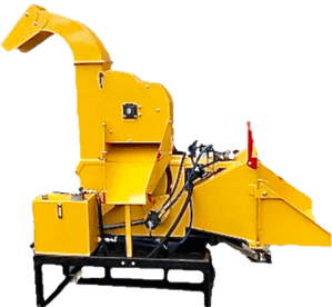Wood chipper with grinder Hydraulic feed Tractor mounted