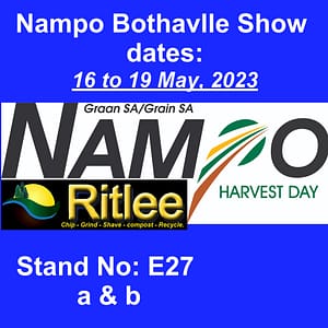 Nampo show dates and Ritlee stand number