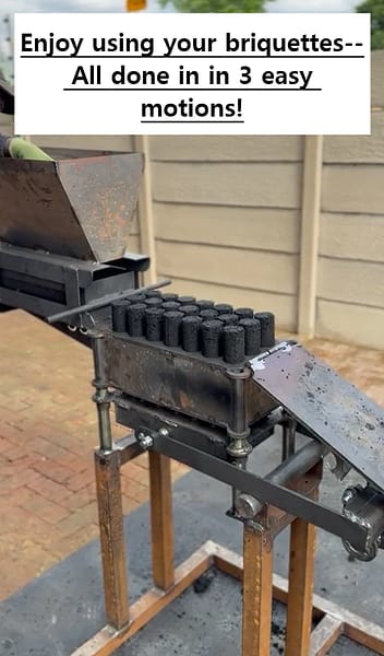 Hand briquette press by Ritlee