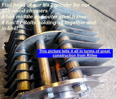Grinder head fitted on all Mk2 chippers with grinder