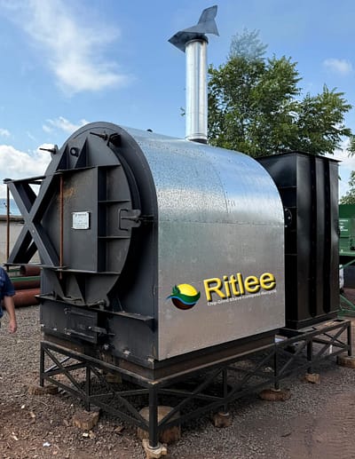 3000 liter char kiln with condenser