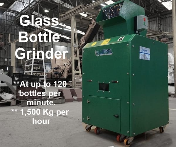 Grinder for glass bottles